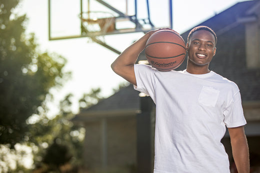 basketball goal in the driveway